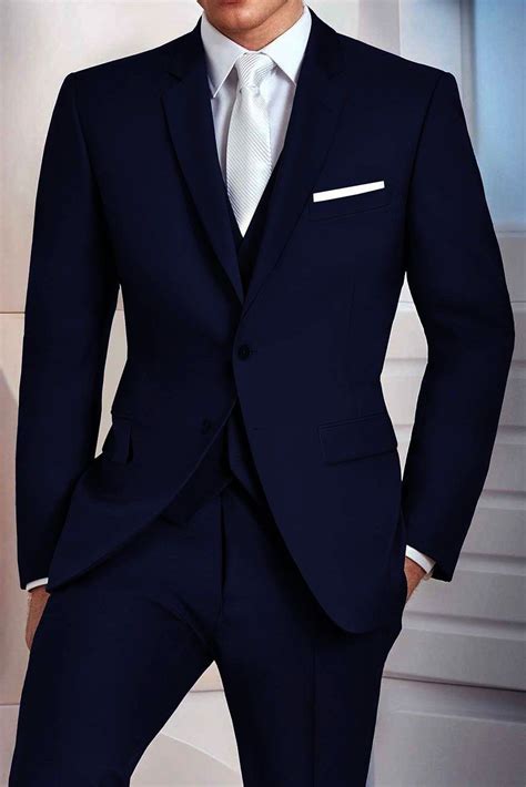 midnight blue men's suit.